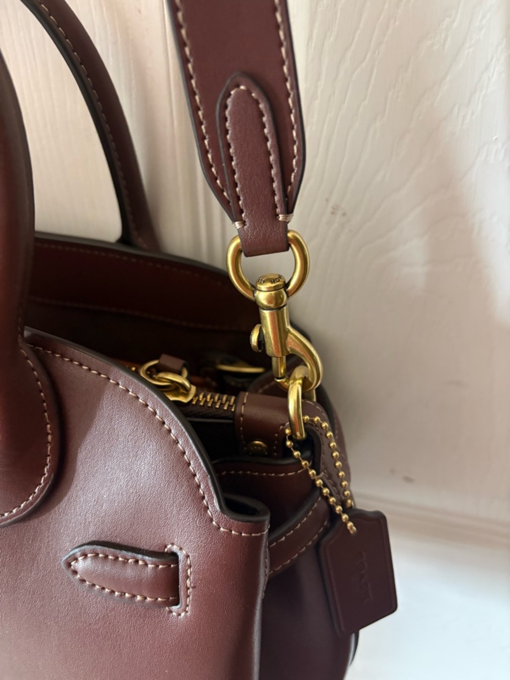 Dark Brown Coach Empire Carryall 26 - Picture 10 of 12